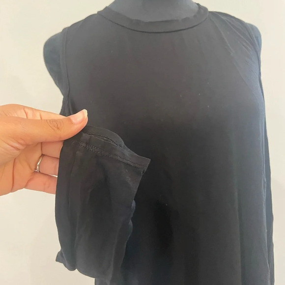 NWT Michael Lauren Radford Open Shoulder Dress in Black Sz Small - Picture 6 of 11